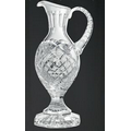 Hand Cut 24% Lead Crystal Carafes Award w/ Round Handle (14")